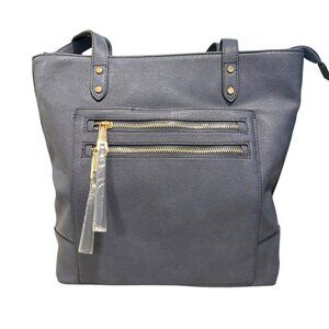 Inc International Concepts Navy Faux Leather Tote Bag New